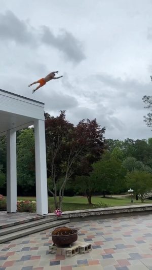 Steve-O Instagram - This is @bagels_payne and I’m pretty sure he actually planned on this being such a close call. Either way, it’s fuckin gnarly.