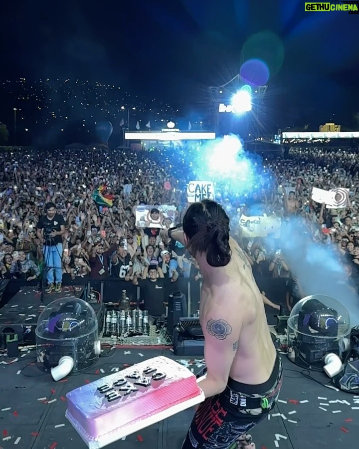 Steve Aoki Instagram - 1. When the Hail Mary 🎂 targets so beautifully 2. Decision on who to cake is actually very difficult 3. The sky is a painting 4. Queen @dannapaola 5. Bolivia im still here my love 6. Went to the top and found Jesus 7. AokiJump #1099 8. The greatest feeling to be on stage with you all 9. So happy to meet all my wonderful beautiful fans. I love the signs and the creativity and these moments but most of all love ur heart. Thank u for coming to my shows or wherever I am im happy to see u. 10. What a moment caught by @bradheaton Cochabamba, Bolivia