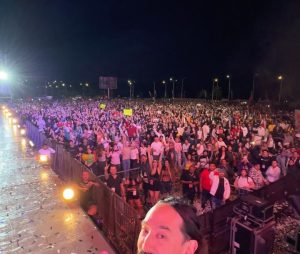 Steve Aoki Instagram - My first time in Campeche 🇲🇽 Muchas Gracias my beloved Mexico!!!
1. Epic group shot 
2. Stage Fireworks
3. Sometimes a technical issue like sound cutting out isn’t such a bad thing after all and ends up giving a special space to embrace the moment. 
4. It’s so beautiful to hear thousands of voices carry the song @angela_aguilar
5. Love my brother @natanael_cano
6. Everyone loves my brother Nata #nataaoki
7. Was very proud to play Paranoia. The Mexican queen @Dannapaola
8. A classic! I’m glad I got to remix this
9. ID w/ @djMarianaBo 
10. What a beautiful crowd. I love u Campeche!!!