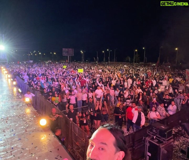 Steve Aoki Instagram - My first time in Campeche 🇲🇽 Muchas Gracias my beloved Mexico!!! 1. Epic group shot 2. Stage Fireworks 3. Sometimes a technical issue like sound cutting out isn’t such a bad thing after all and ends up giving a special space to embrace the moment. 4. It’s so beautiful to hear thousands of voices carry the song @angela_aguilar 5. Love my brother @natanael_cano 6. Everyone loves my brother Nata #nataaoki 7. Was very proud to play Paranoia. The Mexican queen @Dannapaola 8. A classic! I’m glad I got to remix this 9. ID w/ @djMarianaBo 10. What a beautiful crowd. I love u Campeche!!! Campeche, Campeche, México