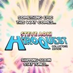 Steve Aoki Instagram - The HiROQUEST Collector’s Edition boxes will be shipping soon. Here’s a sneak peak of the trading cards, first HQ book, and more… Stay tuned! Follow @hiroquestgames
