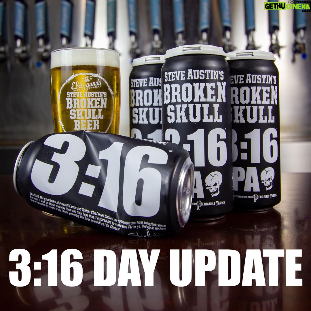 Steve Austin Instagram - We’ve been getting TONS of questions about our plans for 3:16 day. We will not be doing a meet and greet this year, as @steveaustinbsr will be racing in Nevada that weekend. But we welcome everyone to still come to the taproom on 3:16 to have some pints of 3:16, tacos from @buddhaboytacos, buy a 4-pack, some merch and raise a glass in honor of the most iconic quote in WWE history!