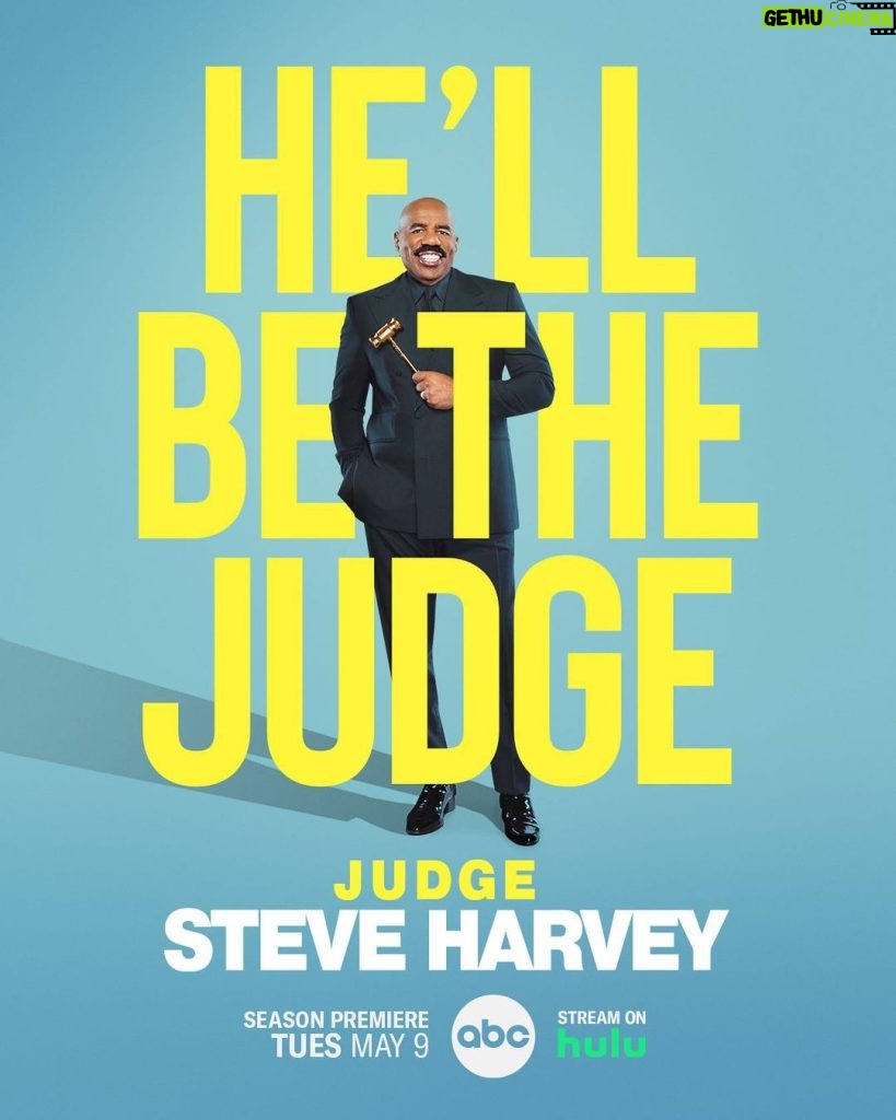 Steve Harvey Instagram - The verdict is in: Season 2 of #JudgeSteveHarvey is ordered for May 9 on ABC! Stream on Hulu. 👨🏾‍⚖