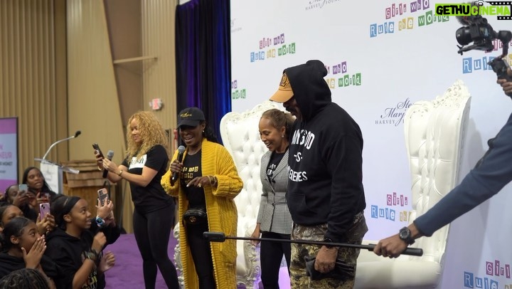 Steve Harvey Instagram - Our amazing leaders have entered the building at our “Girls Who Rule the World” Retreat! The girls were not expecting Mr.Harvey so they were very surprised! Take a look at their reaction! #Letsgo #GWRTW2023 #Stem #HealthandWellness #Mentorship #Puma #Mielle #BallerAlert #Cocacola #Chickfila  #SMHF #GirlsRock 🎥:@ilevelvisuals