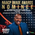 Steve Harvey Instagram - It’s time to celebrate! 🎉 The incredible @iamsteveharveytv and #CelebrityFamilyFeud have been nominated for the 2024 #NAACPImageAwards!