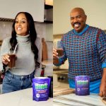 Steve Harvey Instagram - Welcoming L’Evate You’s newest Brand Ambassador, @tiamowry 🌟📺 Powerhouse Duo: Steve Harvey and Tia Mowry Unite for a Health Revolution with L’Evate You Vitality Daily Greens 🥬 Let this be the motivation you need to make your commitment to wellness MORE than just a resolution. It’s time for your wellness revolution🙌