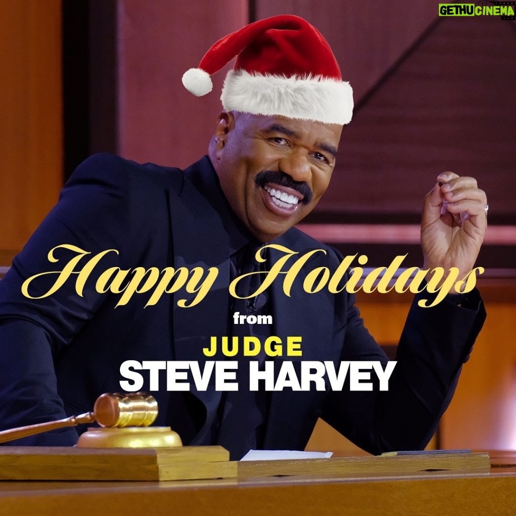 Steve Harvey Instagram - We know one guy who can help decide who’s been naughty or nice this year 😉 Happy Holidays!