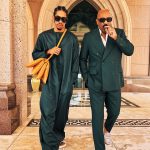 Steve Harvey Instagram – 40 years apart but we still in sync. 

Btw, this is the 2nd day in a row we unknowingly came out the house in the same colorway without coordinating. 
 📸 @elly30 Abu Dhabi, United Arab Emirates