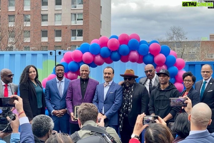Steve Harvey Instagram - An incredible initiative to screen Black Men for Prostate Cancer led by @robertfredericksmith. I was proud to join my brothers in Harlem. Get screened #NationalMinorityHealthMonth #ProstateAwareness To kickoff National Minority Health Month, I joined philanthropist @robertfredericksmith with some of my celebrity friends and local medical leaders for the launch of the Mt. Sinai Robert F. Smith Prostate Cancer Screening Bus (left to right): Dr. Ramon Parsons, Dr. David Reich, Dr. Cardinale Smith, @robertfredericksmith, Dr. Ash Tewari, @christucker, and @cedtheentertainer New York