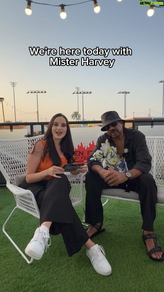Steve Harvey Instagram - We sat down to play a fun little game of This or That with @iamsteveharveytv 🍔🏖🍭🥩 Juicy burger or sizzling steak? Brains or money? Here’s what @iamsteveharveytv has to say 👀 Would you have guessed these answers? 🤔 See you this weekend at the Open Fire Food Festival at Yas Marina Circuit in Abu Dhabi. 😉 #abudhabi #newinabudhabi #openfirefoodfestival #steveharvey
