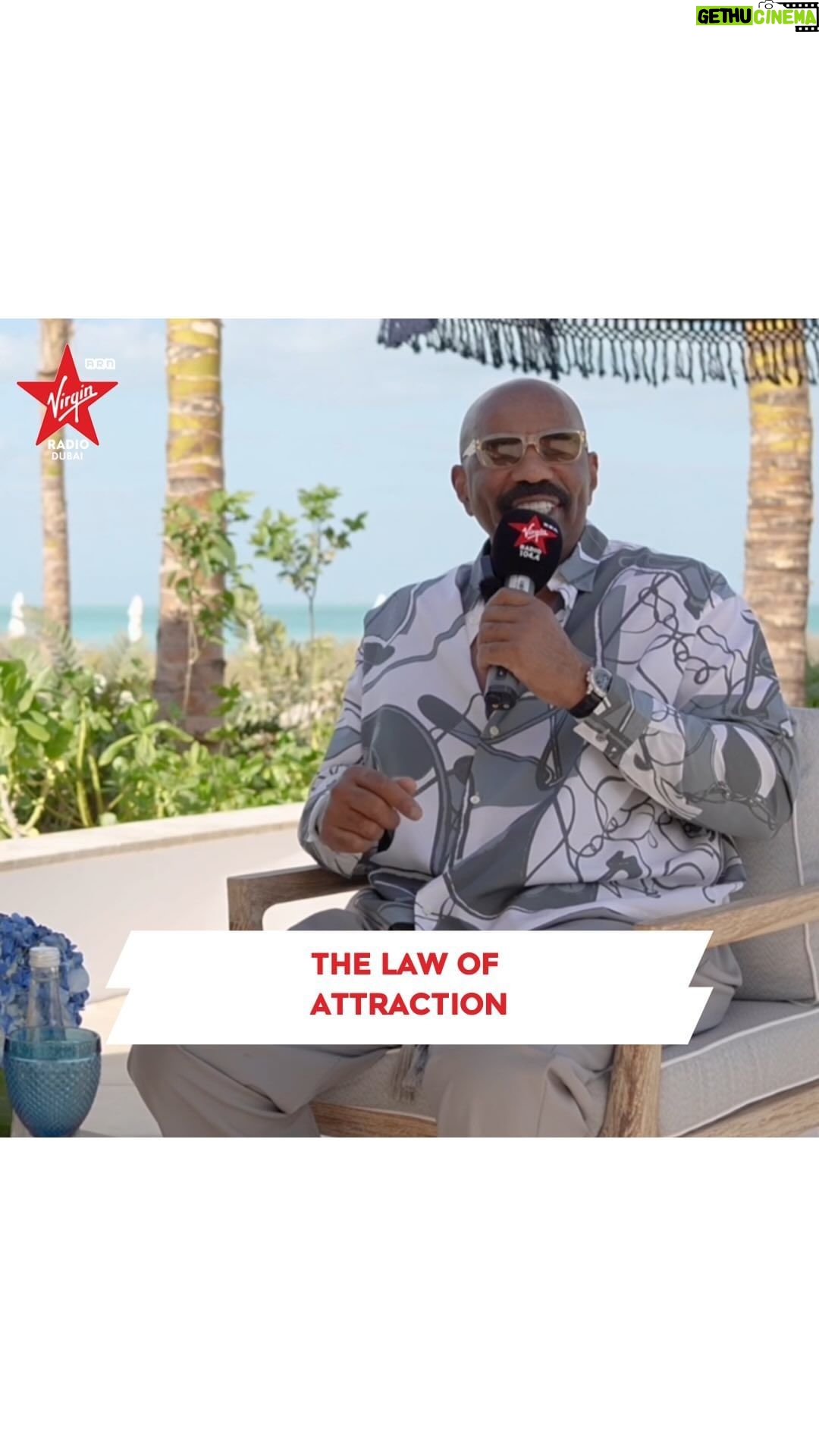 Steve Harvey Instagram - The power of the law of attraction! ✨ Head over to www.virginradiodubai.com to listen to the latest episode of the Maz Hakim podcast with award-winning entertainer Steve Harvey @iamsteveharveytv🎙️ #SteveHarvey #MazHakimPodcast