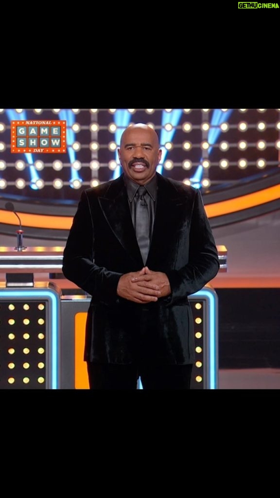 Steve Harvey Instagram - Since premiering in 1976, #FamilyFeud has become one of the most popular game shows around the world. 🌎📺😲 We couldn’t have done it without you, game show fans. 🙏 Happy #NationalGameShowDay! 💫 @fremantleus #SteveHarvey More on NGSD at the link in our bio!