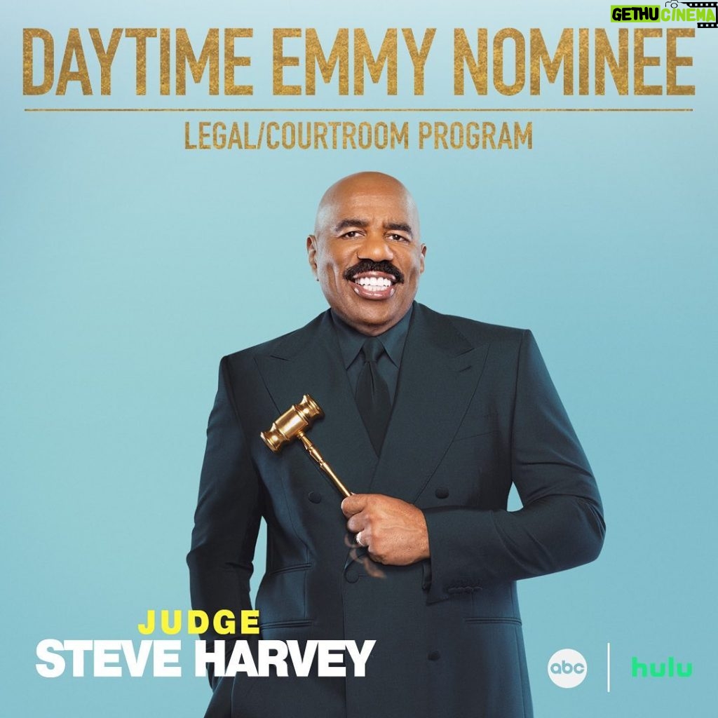 Steve Harvey Instagram - Congratulations to #JudgeSteveHarvey on its #DaytimeEmmys nomination! 🎉