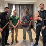 Steve Howey Instagram - Day Shift. Adkins is a ninja. Franco is an angel. Foxx is a legend. I am lucky. Thanks @jjlocoperry #dayshift #netflix @thescottadkins #davefranco @iamjamiefoxx