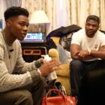 Steven Bartlett Instagram - In a hotel room in Paris talking about life, mental health and struggle with Thierry Henry, Aurélien Tchouaméni, Francis Ngannou, Khatia Buniatishvili, Kalash. Coming soon! The Bridge. Double tap if you’d like to see the convo 👊🏾❤️ Paris, France