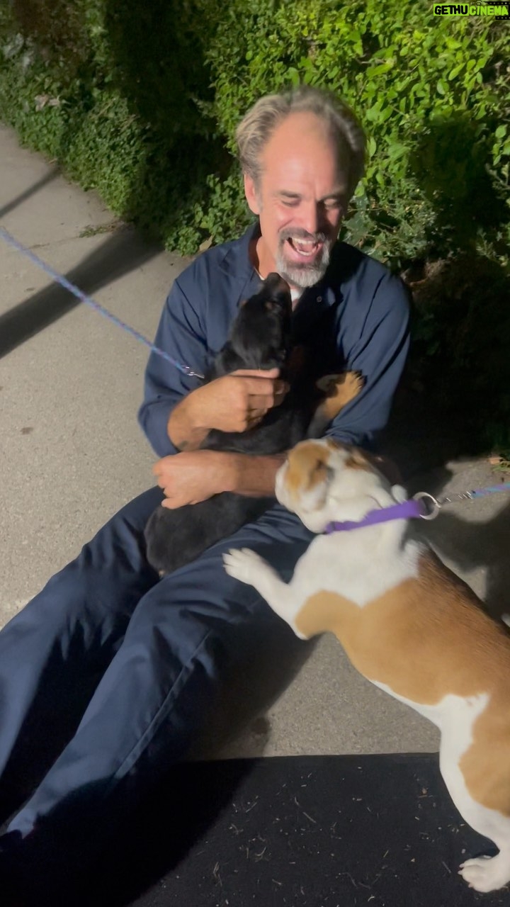 Steven Ogg - 44.6K Likes - That’s why they call it puppy love. ALWAYS REMEMBER to adopt/rescue animals! #adoptdontshop #puppylove
