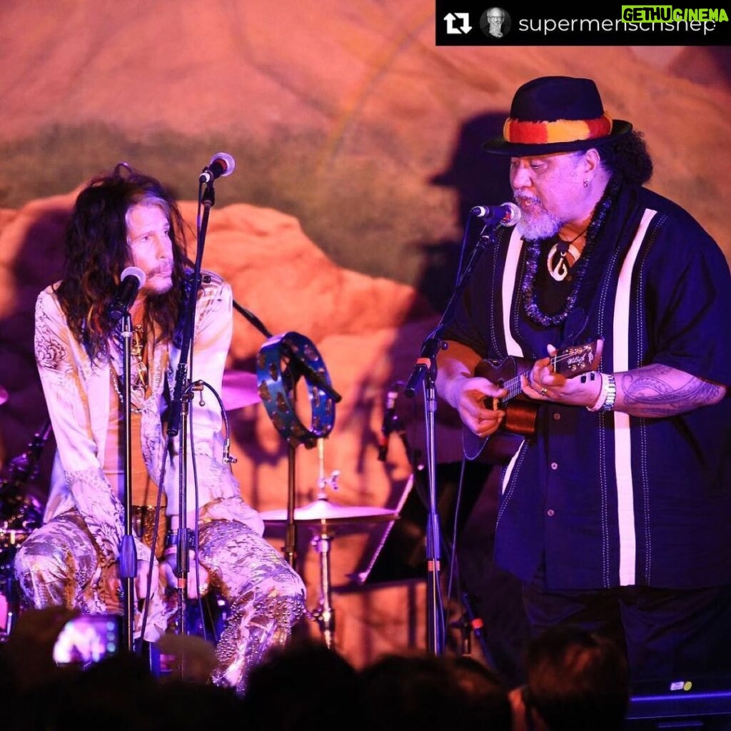 Steven Tyler Instagram - #REPOST @supermenschshep • The world was a happier place because of willie K…i know i was…. when i heard him sing and play i always felt i was in the presence of a holy vessel…the music came thru him from a higher place…a place i hope he is resting comfortably in with a big smile on his face…i will miss that smile …but then i can play willie music and remember the miracle he is and was…and bring a big smile to my face….thank you willie k for letting so many of us share your gifts…thank you for the miracle you are…i cant tell if the tears pouring down my cheeks now are happy for you or sad from me…mahalo my brother from another mother.