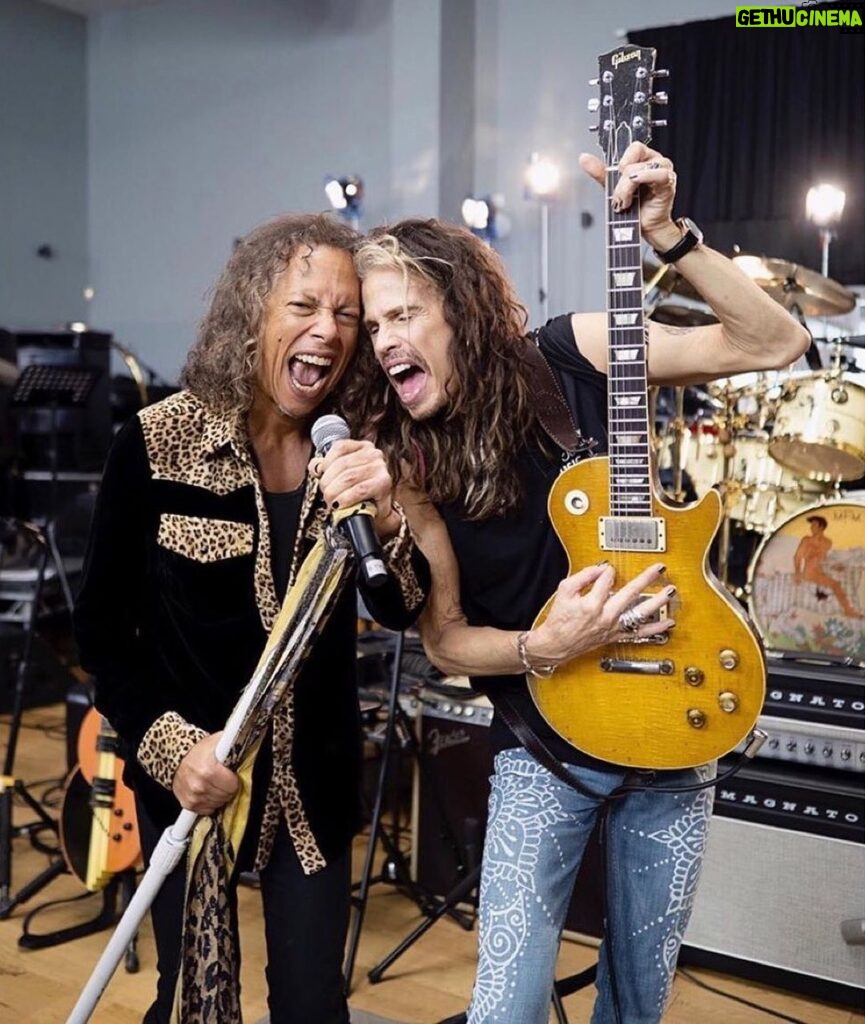 Steven Tyler Instagram - TOMORROW... #REPOST @rosshalfin Rehearsals for the upcoming Peter Green Tribute concert featuring Mick Fleetwood and Friends . A really quite amazing cast of musicians spanning 60 years of Rock Music history .
