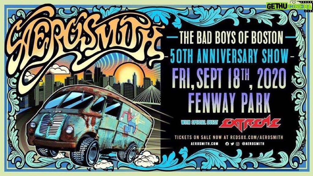 Steven Tyler Instagram - THE BAD BOYS OF BOSTON RETURN TO @fenwaypark SEPTEMBER 18TH, 2020 #REPOST @aerosmith The #BadBoysOfBoston are coming home! Don’t miss the 50th anniversary show Fri, Sept 18th, 2020 at @fenwaypark Boston, MA! with special guest @extreme_band . AF1 presales: Tuesday, January 28 at 10am EST Citi Presale: Tuesday, January 28 at 10am EST Red Sox STH presales: Wednesday, January 29 at 10am EST Live Nation presale: Thursday, January 30 at 10am EST All Presales end Thursday, January 30 at 10pm EST Public On sale: Friday, January 31 at 10am EST . For more info visit: www.Aerosmith.com