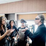 Steven Tyler Instagram - THE TOXIC TWINS MEET THE GOTHIC TWINS @timburton @joeperryofficial @aerosmith #JOHNNYDEPP #DEUCESAREWILD 📷@rosshalfin Live At MGM
