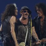 Steven Tyler Instagram - THE PLANETS COLLIDED- MR. JOHNNY DEPP IN THE HOUSE LAST NIGHT... THE REAL FUCKING DEAL! WE FOUND A NEW CENTER OF GRAVITY! @aerosmith #DEUCESAREWILD #JOHNNYDEPP 🎥 @justinmcconney Live At MGM