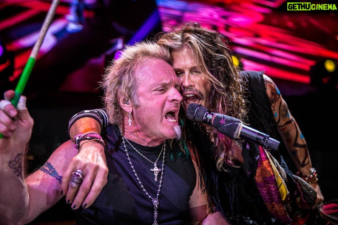 Steven Tyler Instagram - HE WALKS… HE TALKS… HE CRAWLS ON HIS BELLY LIKE A REPTILE… HAPPY BIRTHDAY JOEY KRAMER!!! 🎂 🤘 📷 @zack.whitford