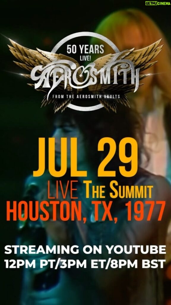 Steven Tyler Instagram - STREAM ON... STREAM ON... SCREAM ON!!! #AEROSMITH50YEARSLIVE STARTS NOW... WATCH @AEROSMITH ‘DRAW THE LINE’ TOUR… LIVE FROM THE SUMMIT, HOUSTON, TX, 1977!!! VIDEO IS AVAILABLE FOR A LIMITED TIME… CHECKMATE… DON’T BE LATE!!! WATCH NOW… LINK IN BIO!!! #aerosmith50yearslive #aerosmith #steventyler #joeperry #joeykramer #tomhamilton #bradwhitford