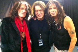 Steven Tyler Instagram - HE CHANGED THE COURSE OF GUITAR WHAMMY BAR ROCK & RHYME... A GAME CHANGER... AND HIS MELODIC CRAZY WAS OVER THE TOP… WE’LL MISS YOU EDDIE...
LOVE FROM ABOVE
ST