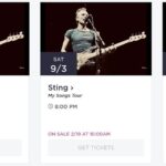 Sting Instagram - New My Songs Tour dates just announced at Wolf Trap in Vienna, VA September 2-4! General on-sale begins February 19 - visit Sting.com for pre-sale details @wolf_trap