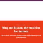 Sting Instagram - Article in @thetimes [link in bio] with @thejoesumner Photo by David Vintiner