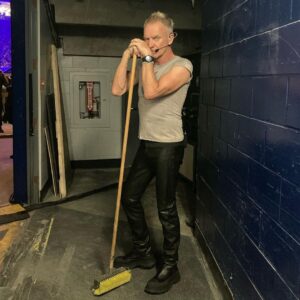 Sting Instagram - Just tidying up a bit before jumping on stage at @rogersarena #vancouver #mysongstour 📷: @jmgca