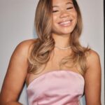 Storm Reid Instagram – About last (Saturday) night… 🏆 A look inside @stormreid iconic glowy peach and pink Emmy’s look done by @paulyblanch. 
Products: 
* Fit me matte foundation
* Super stay powder
* Master chrome highlighter molten quartz
* Downtown sunrise eyeshadow palette
* Tattoo studio gel pencil peach pop
* Sky high mascara
* Lip pencil 05 rośe
* Lifter gloss gummy bear