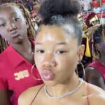 Storm Reid Instagram - deforestation 🪓🌲 @usc_athletics Coliseum - USC Trojans Football