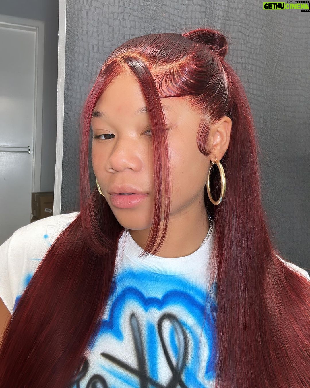 Storm Reid - 601K Likes - woke up and wanted to be a red head 🥵