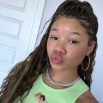 Storm Reid Instagram – ma dukes said i look cute 💚