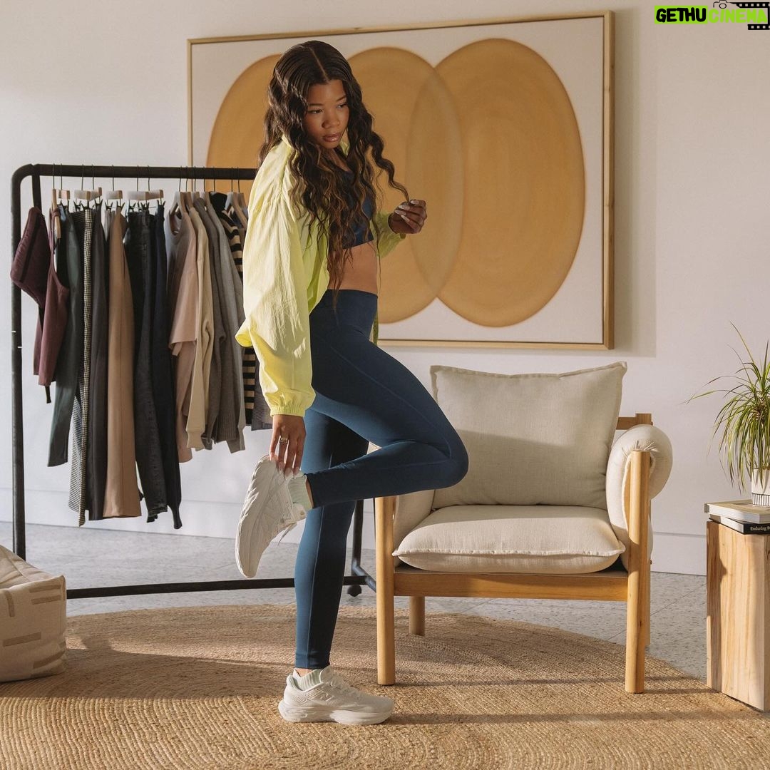Storm Reid Instagram - “I have to be comfortable no matter what I’m wearing.” - @stormreid in the Fresh Foam X 1080 all white.