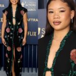 Storm Reid Instagram - custom @balmain for @sagawards ‘24 🖤💐 Los Angeles, California
