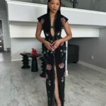 Storm Reid Instagram - custom @balmain for @sagawards ‘24 🖤💐 Los Angeles, California