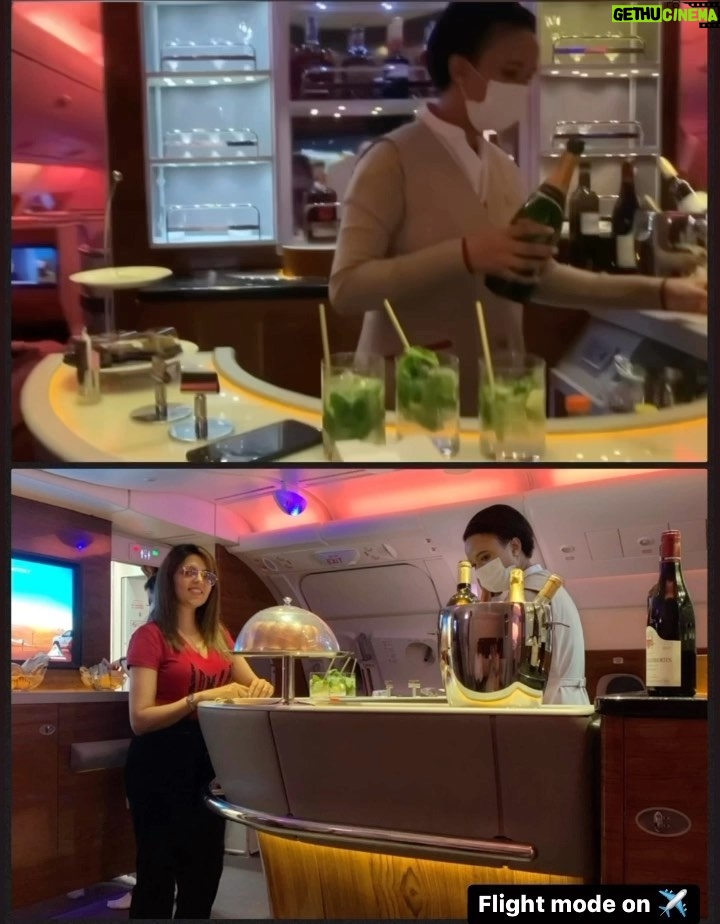 Sugandha Mishra Instagram - #flight #mode #on #travel #emirates #flightbar #flightlounge #blessed #lovemyjob #livingmybestlife #sugandhamishra #dxb 35,000 Feet in the Air.
