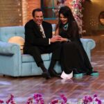 Sugandha Mishra Instagram – Happy Birthday Legendary @aapkadharam Sir 💐🤩😍 
Feeling blessed to have shared the stage with incredible Personality like you😍😇🙏🏻🎉
.
.
#swipeleft #happybirthday #happybirthdaydharampaaji #birthday #legend #blessed #shoot #throwback Mumbai, Maharashtra