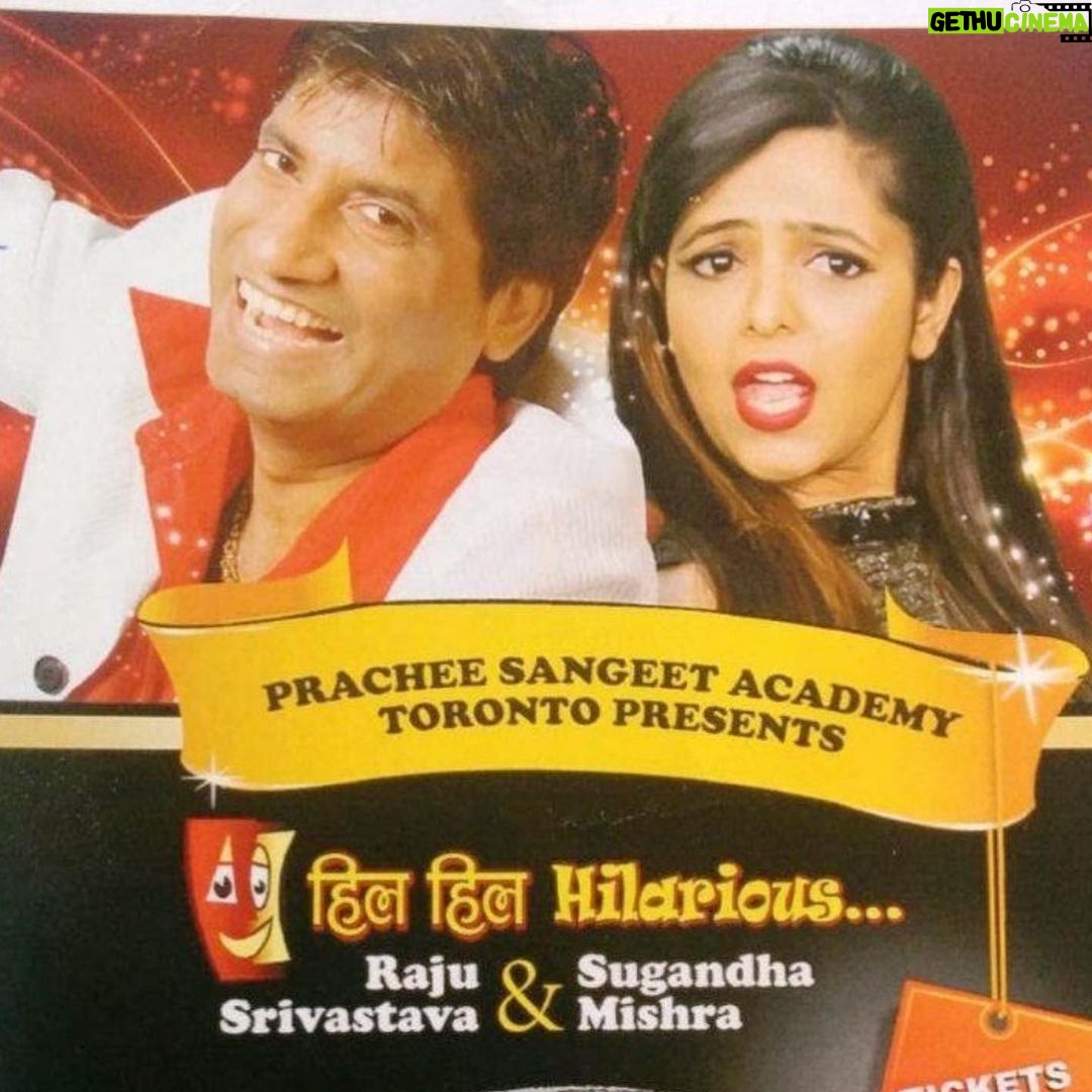 Sugandha Mishra Instagram - Heart wrenching๐๐๐๐ A good heart has stopped beating, but a heart that has touched so many lives will live in our hearts forever.... @rajusrivastavaofficial u were an inspiration, full of life.. . Have learned so much from the legend , got an opportunity to know him as a person also when we were on a world tour for 2 months , memories full of laughter, smiles & motivation.. . Our collective hearts are heavy with sympathy. No words can describe how sorry I am for the loss. . . #rajushrivastav #rip #prayers