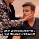 Sugandha Mishra Instagram - #husband #footmassage #massage #lol #omg #haha #comedycouple Delhi, India