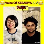 Sugandha Mishra Instagram - Chat with Arijit ! 😂😂😂 . . . . #interview #lol #arijitsingh #lovesongs #kesariya #mimicry #sanketbhosale #sugandhamishra #ShootingKarRahaHoon 💥🔫