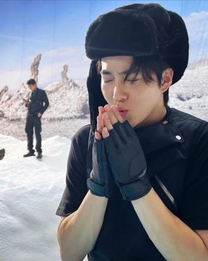 Suho Instagram - 설산에서 세훈이랑