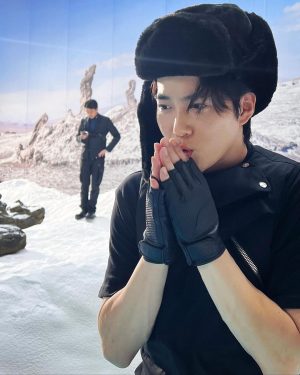 Suho Instagram - 설산에서 세훈이랑