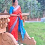 Sujitha Instagram - Woke up like this 🥰😌 Calm and breezy It’s #sunday Saree @collection.feathers #nature #love #post #sunday #photooftheday #instagood #instadaily #photographer #coimbatore