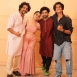 Sumedh Mudgalkar Instagram - Stepping into the rhythm with @isshehzaankhan , @beatking_sumedh & @lovely.rajput23 to ‘Ramti Aave.’ & embracing the festive vibes along! 🔥🕺🎉 “Ramti Aave: Adhyaay-1” presented to you by #SanjayKukreja , @remodsouza , @blivemusic.in , @nikunj77 & @astrabitestudios Directed by @gopaltiwari_official Sung by: @abhinavskrblive @priyankakhermusic @arthkumaar #GarbaGroove #RamtiAave #FestiveFever #BLivemusic #Abhinavshekhar #SumedhMudgalkar #Lovelysingh #Navratri #Navratri2023 #Dakla #reelsofinstagram #Reels #shehzaankhan
