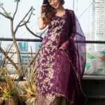 Sunayana Fozdar Instagram - Feeling purple💜 Wearing @janasyaclothing Pr @fireflies_mediaworks Hair @makeover_by_vrush #hardinjanasya