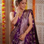 Sunayana Fozdar Instagram - Not Lighting Patakas 🧨…Being one ☺️Saree love forever 🫶🪔 Happy Diwali my insta fam ✨ What’s your fav festive look?🥻💕 . . . . . 📷 - @mirajverma_photography Edited - @ibtraditionalphotography Muah - @makeoverbysejalthakkar Outfit/Accessories - @krupa_jain Team - @greenlight__media