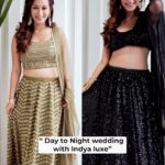 Sunayana Fozdar Instagram - Turning on My Desi Vibe with a “Day to Night Wedding look” with @indya.luxe 💕🥰 Shop the featured lehenga set, and more such styles at luxe.houseofindya.com! Use my code IL10 to avail a discount!!!!!! #indyaluxe #indya #houseofindya #indyatribe